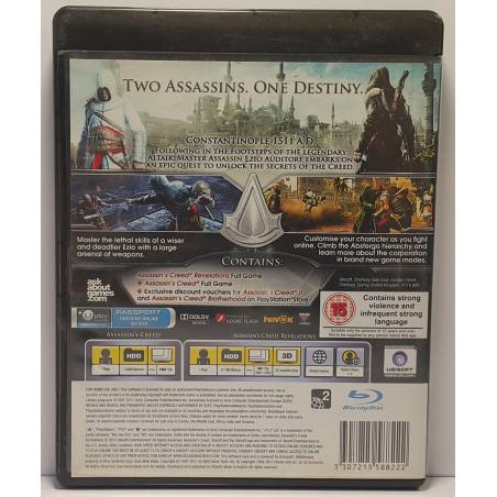 پشت کاور اصلی بازی Assassine's Creed Revelations نسخه special edition مربوط به PS3 و محصول در حال فروش