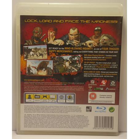 پشت کاور اصلی بازی Borderlands نسخه PS3 مربوط به محصول در حال فروش