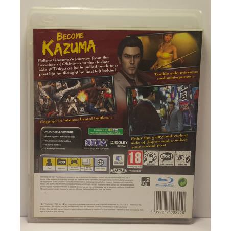 پشت کاور اصلی بازی Yakuza 3 نسخه اصلی مربوط به محصول در حال فروش برای PS3