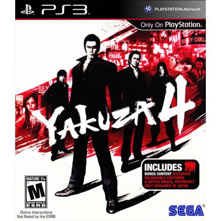 کاور بازی Yakuza 4 نسخه PS3