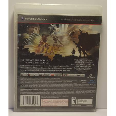 پشت کاور اورجینال و اصلی بازی White Knight Chronicles ریجن 2 نسخه Ps3 مربوط به محصول در حال فروش