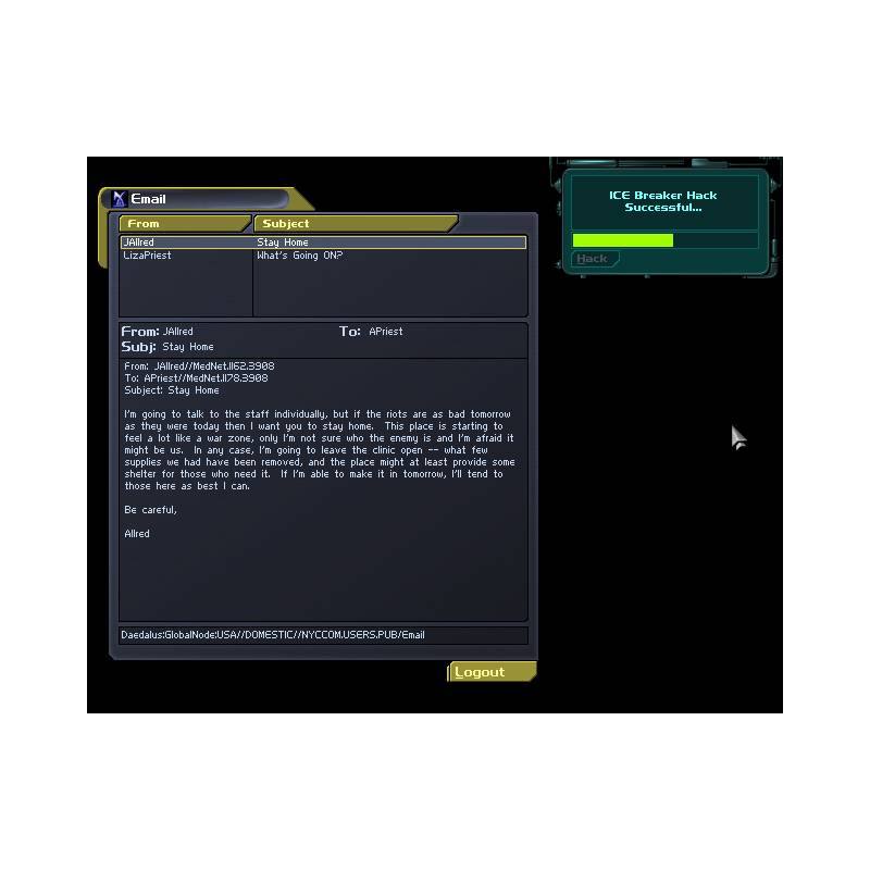 اسکرین شات(تصویر گیم پلی) بازی Deus Ex The Conspiracy برای PS2