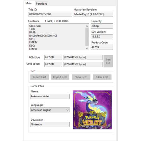 مشخصات فایل بازی Pokémon Violet موجود در آرشیو ویجی بازار