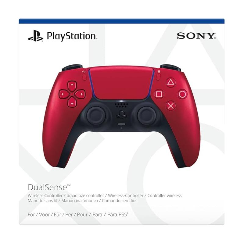 کنترلر (دسته) PS5 مدل Volcanic Red (قرمز آتشفشانی یا قرمز متالیک) تصویر باکس (جعبه) کنترلر