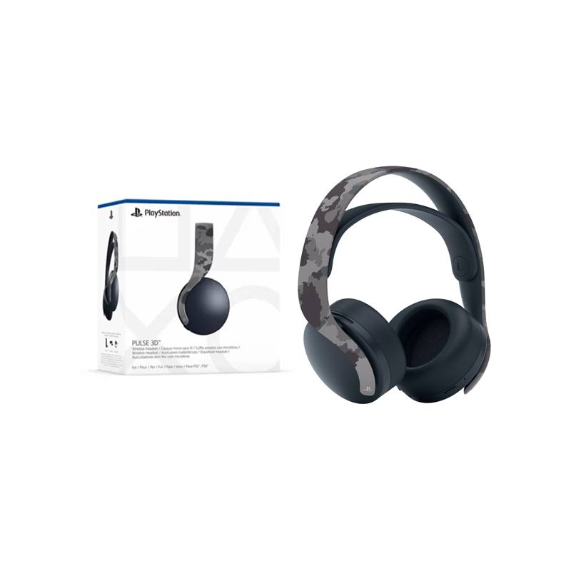 هدست پالس 3D ارتشی خاکستری مدل Gray Camouflage تصویر هدست بهمراه جعبه