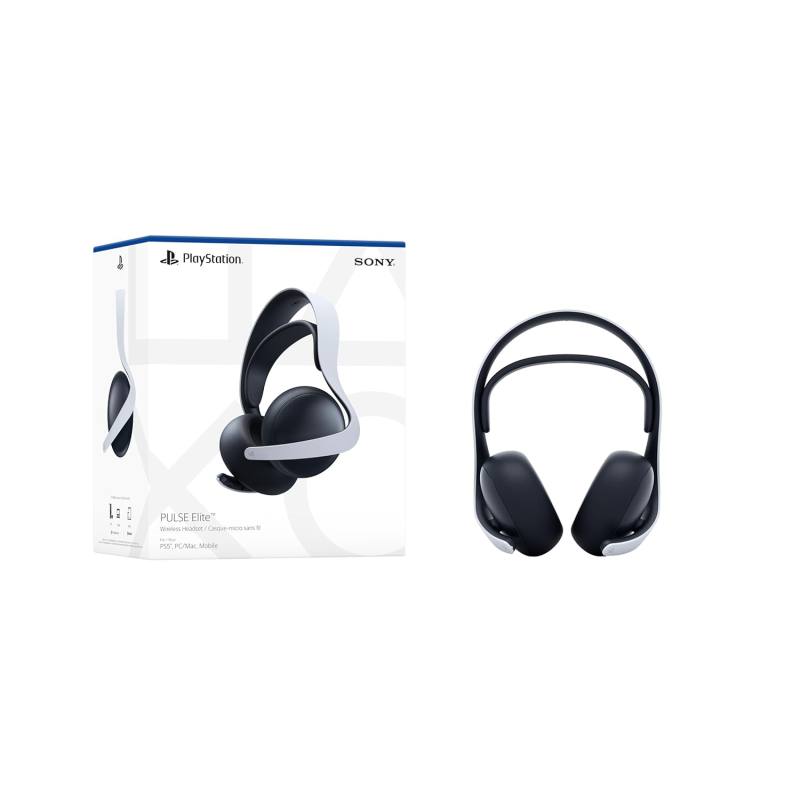هدست پالس الیت برای پلی استیشن فایو (Pulse Elite Wireless Headset) تصویر هدست در کنار باکس اصلی
