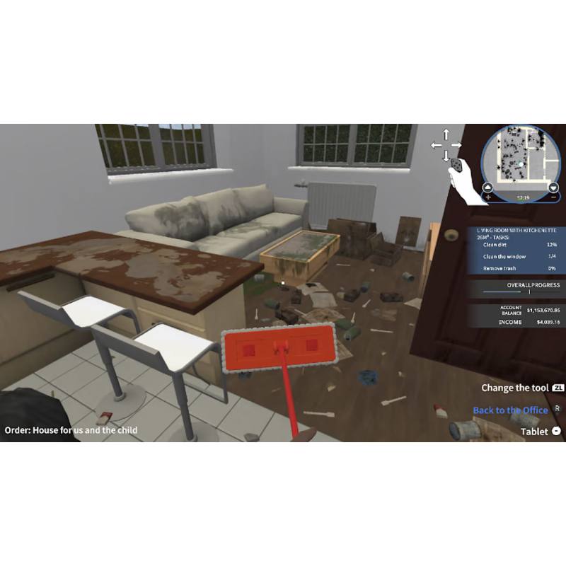 اسکرین شات (تصویر گیم پلی) بازی House Mansion Flipper نسخه نینتندو سوییچ (Nintendo Switch) تصویر 1