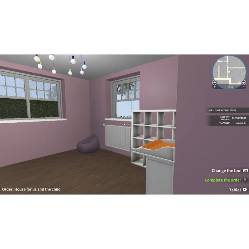 اسکرین شات (تصویر گیم پلی) بازی House Mansion Flipper نسخه نینتندو سوییچ (Nintendo Switch) تصویر 2