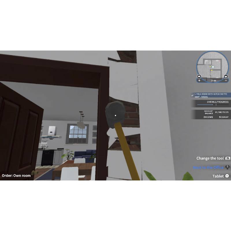 اسکرین شات (تصویر گیم پلی) بازی House Mansion Flipper نسخه نینتندو سوییچ (Nintendo Switch) تصویر 6