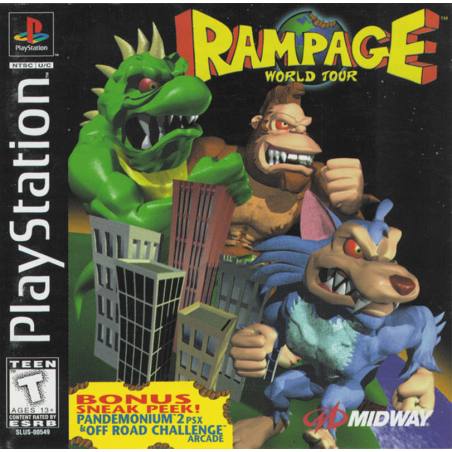 کاور بازی Rampage World Tour مخصوص پلی استیشن وان (PS1)