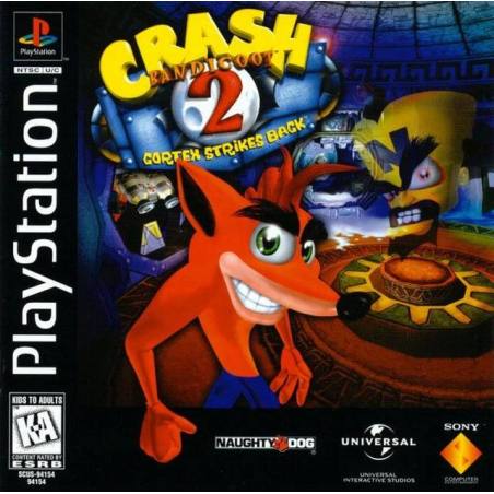 کاور بازی Crash Bandicoot 2: Cortex Strikes Back مخصوص پلی استیشن وان (PS1)
