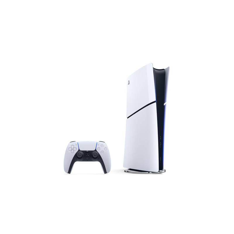 پلی استیشن فایو (PS5) نسخه دیجیتال (PS5 digital edition) مدل اسلیم با هارد 1 ترابایت در حالت ایستاده
