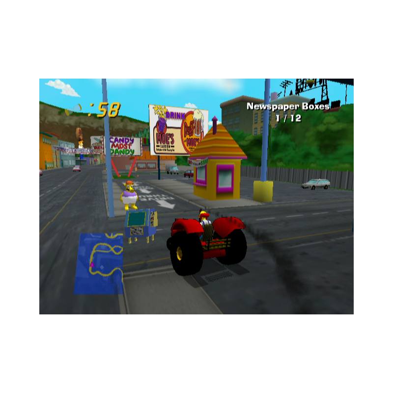 اسکرین شات و تصویر گیم‌پلی بازی The Simpsons: Road Rage مخصوص پلی استیشن 2 (PS2) تصویر شماره 3