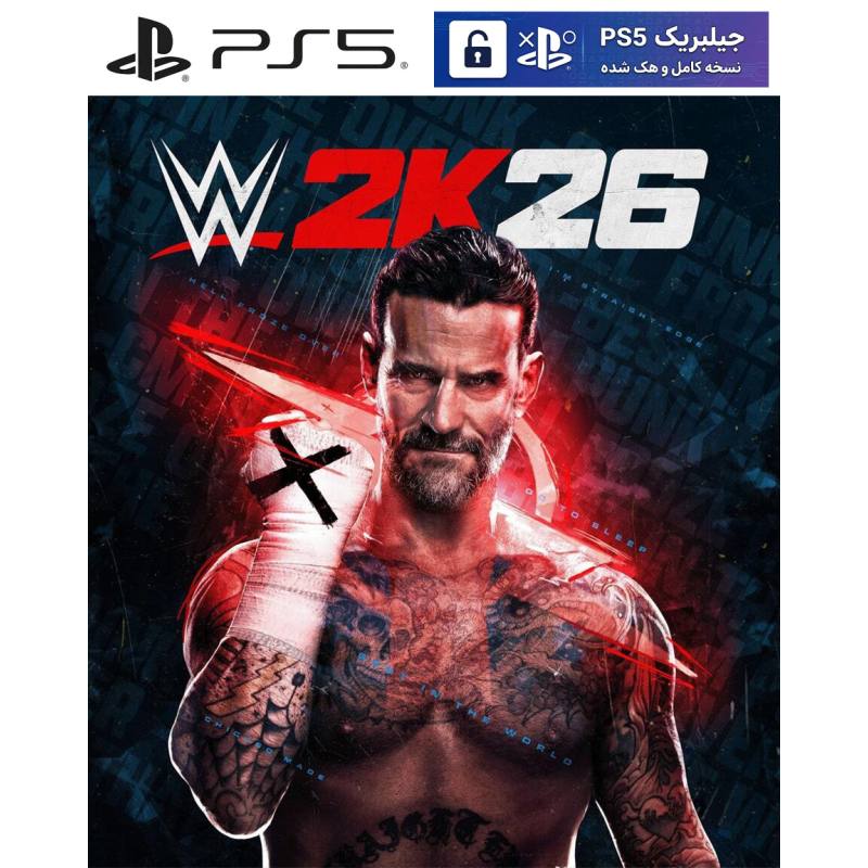 کاور بازی WWE 2K26 مخصوص PS5 نسخه ی کنسول‌های کپیخور یا جیلبریک (Jailbreak)